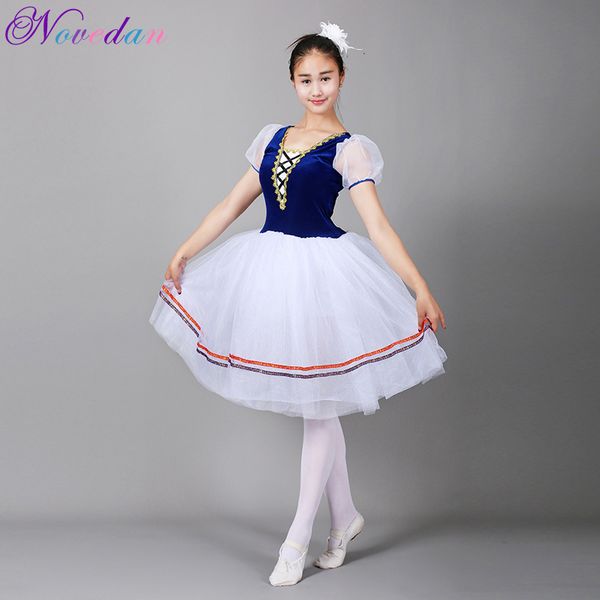 Traje de dança Giselle Ballet Longo Tutu Swan Lake Traje de Ballet Adultos Mulheres Profissional Vestido Romântico Bailarina Crianças Crianças Dancewear 230612