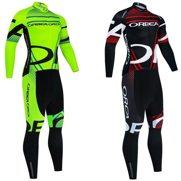 Radtrikot-Sets Grün ORBEA ORCA Radtrikot Langarm Fahrradjacke Hosen Set Männer Frauen 20D Ropa Ciclismo Fahrrad Maillot 230612