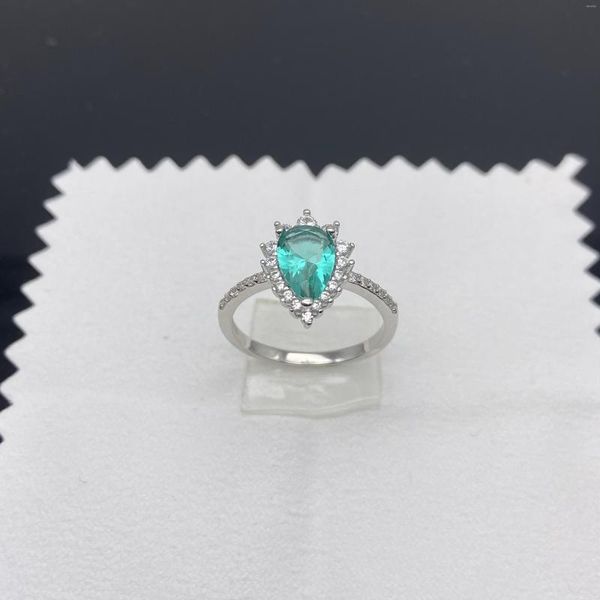 Cluster-Ringe, die europäische Mode aus 925er-Sterlingsilber, exquisiten Ring, Platin-Edelstein, Türkis-Kristall, Schmuck, Geschenke verkaufen