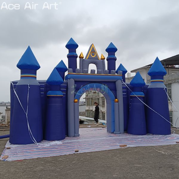 Надувной Arch Castle Entertainment Project Project Giant Giant Archway Archway для отделки на открытом воздухе или коммерческой аренды