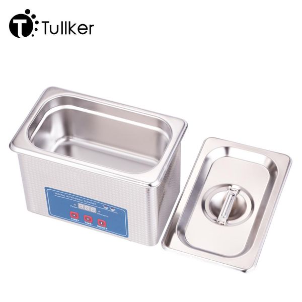 Anéis Digital Ultrasonic Cleaner Bath 0.8L 35W Tanque Inoxidável Ferrugem Óleo Desengordurante Bocal de Combustível Jóias Anel Colar Limpeza Ultrassônica