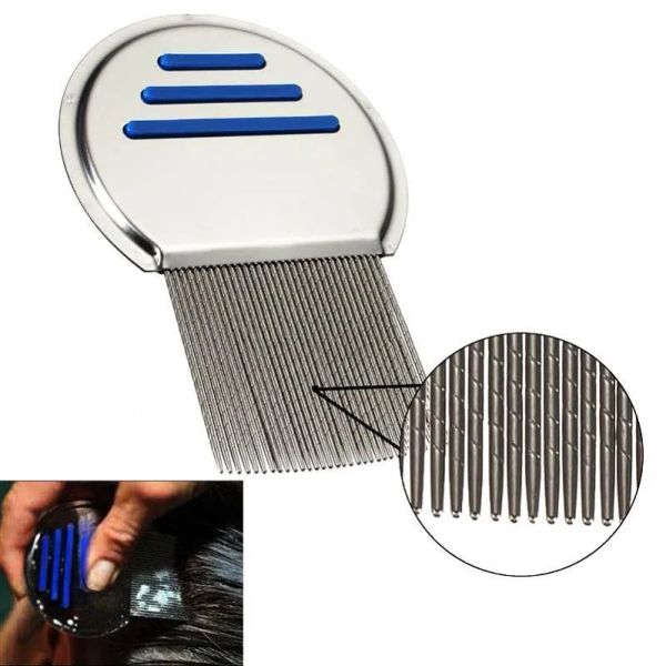 Edelstahl-Terminator-Läusekamm, Nit Free Kids Rid Headlice Super Density Teeth Remove Nits Combs Metal Brushes Removal