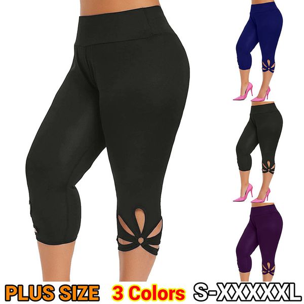 Roupa de ioga S5XL feminina cintura alta calças curtas leggings bandagem elástica super pant 230612