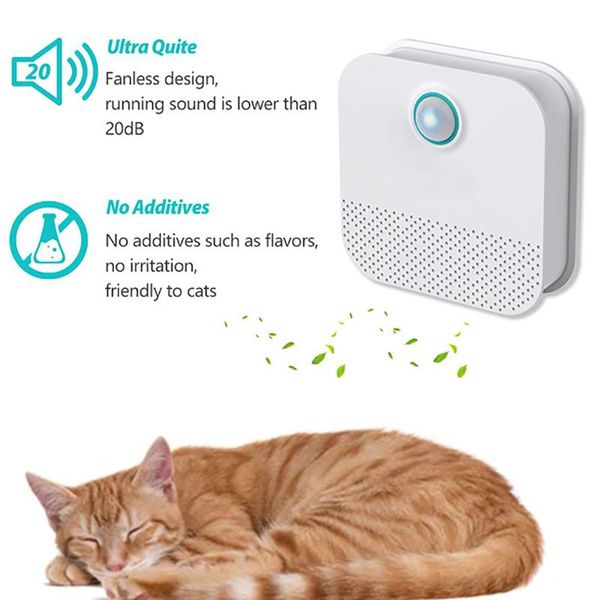 Purificatori Smart Cat Deodorizer Cat Deotter Box Box Deodorizer Dog Wilet Rechable Air Purificier Pet Deodorant Tool