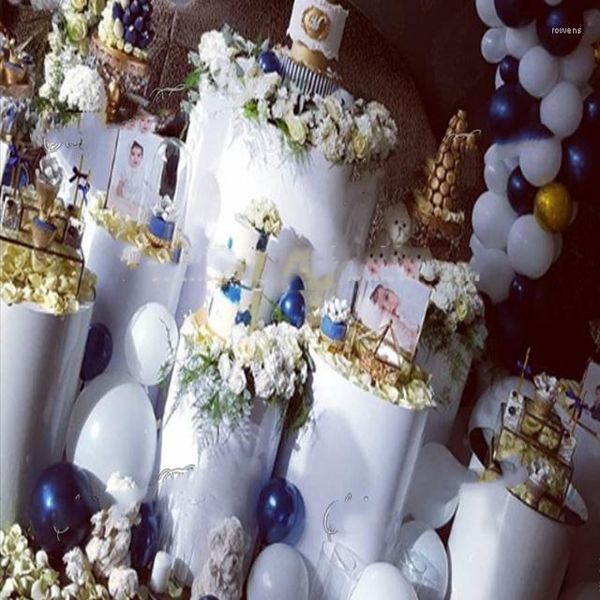 Decoração de festa 7 pçs/conjunto) Pilar de flor mental de cristal alto claro para passarela de casamento Arco de fundo Yudao560