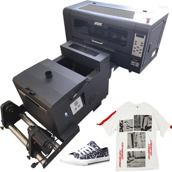 Guangzhou Factory Shaker Powder Printing Machine 2 Xp600 Heads Heat Transfer Oven Automatic Dtf Printer A3