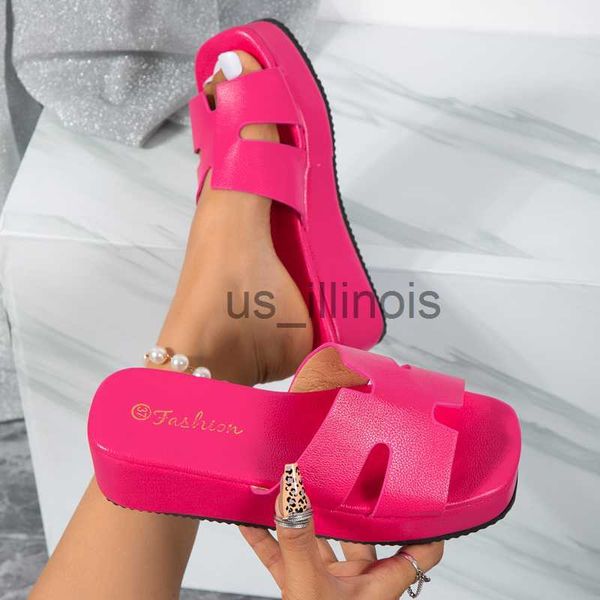 Pantofole New Luxury Sexy Fashion Ladies Sandali con tacco alto Piattaforma Scarpe casual Open Toe Sandali con zeppa estivi Scarpe da donna Plus Size35-43 J230613
