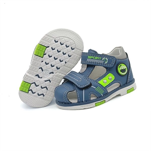 Sandalet süper kaliteli yaz moda ortopedik ayakkabılar çocuk deri sandalet erkek bebek çocuk sandalet 230613