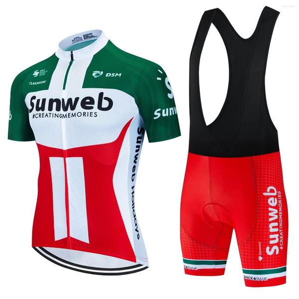 Conjuntos de corrida Camisa de ciclismo verde Pro Team Roupas masculinas de bicicleta Secagem rápida MTB Bike Respirável Roupas de ciclismo de estrada