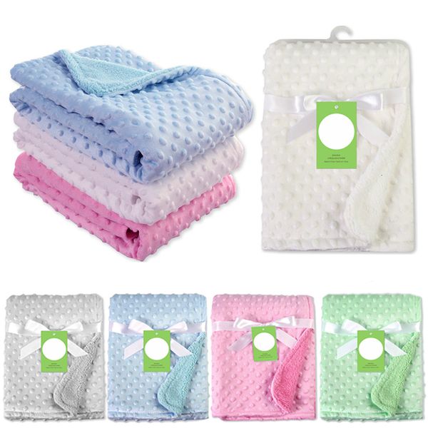 Cobertores para bebês cobertores quentes de lã para carrinhos de bebê térmicos macios para dormir gorro de desenho animado para cama infantil envoltório para crianças toalha de banho 230613