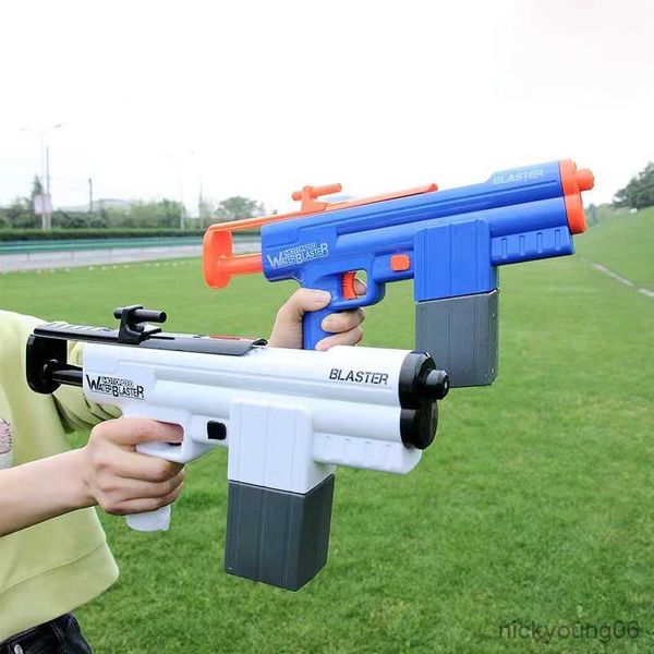Sand Play Water Fun Nuova pistola elettrica Gamma 6.5M Giocattoli high-tech con pistole da spiaggia per tiro all'aperto di colore bianco blu moda per regalo per bambini R230613