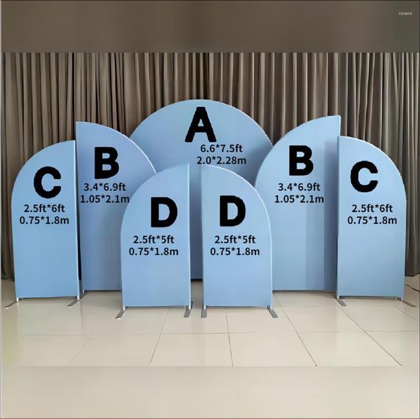 Decoração de festa conjunto de 7 peças suporte em arco tecido pano de fundo cor personalizada arco de casamento chá de bebê design de evento adereços decoração de parede