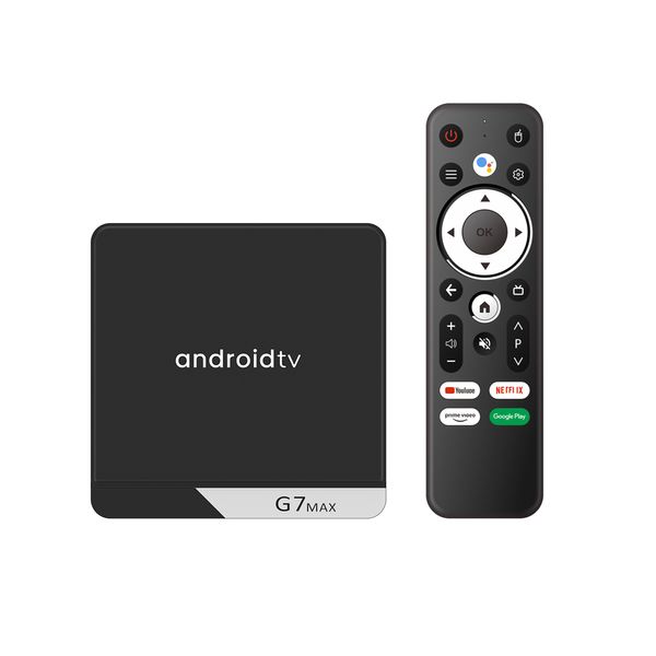 Novo G7 max Android 11 OS ATV Box 4+64gb Amlogic S905x4 Chip 1000lan Smart TV Box com controle remoto por voz TV Box