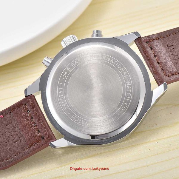 Designer R olax Relógios de alta qualidade relógios masculinos movimento de quartzo relógio piloto todos os mostradores de trabalho cronômetro relógio de pulso pulseira de couro