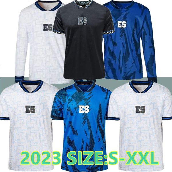 2023 maglie da calcio El Salvador 2023 2024 casa lontano ROLDAN HURTADO TAMACAS ZAVALETA ORLLANA HENRIQUEZ DOMINGUEZ CLAVEL maglie da calcio manica lunga