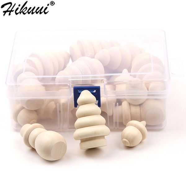 El Sanatları 26 PC / SET DIY AHŞAP ACOR MAPLE AHŞAP BAYRANDIRMAK AİLE AİLE AİLE AİLE Bebek Çam Konisi Kardan Adam Acorn Noel Ağacı Diy Set Kutusu