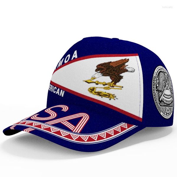Ball Caps American Samoa Beyzbol Kapağı Ücretsiz Özel Yapım İsim Team Logo Amerika Samoan Şapkalar Asm Nation Island Flag Headgear