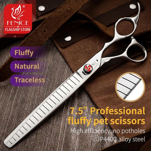 Tesoura Fenice 7.5 polegadas Profissional cães de cães tesoura JP440C Rainning Shears Pets Supplies for Pet Beiticians Groomers