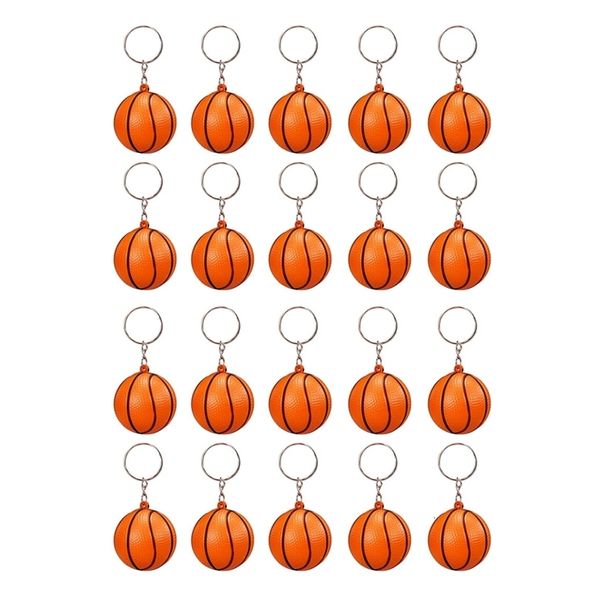 Ключевые кольца 20 упаковок баскетбольных брелок для вечеринок для вечеринок в школьной школе.