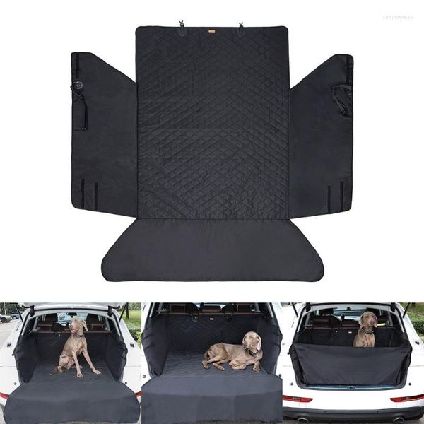 Capas para assento de carro para cães, porta-malas para viagem, tapete para animais de estimação, à prova de arranhões, para automóvel, forro ajustável para banco traseiro, almofada protetora para carga 130 100 cm