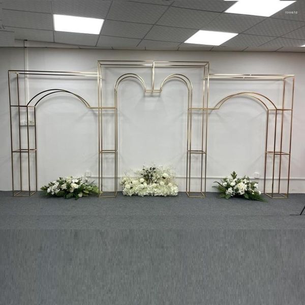 Decorazione per feste Arco di nozze lucido di lusso Moda Cornice per porta di benvenuto Grande sfondo Schermo per palcoscenico Sfondo Compleanno Palloncino Pergola