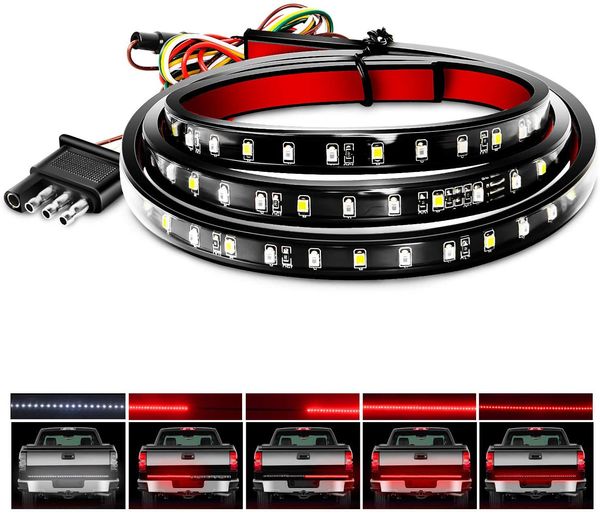 Fanali posteriori per camioncino con luci per camioncino da 48/60 pollici, frenata brillante, indicatori di direzione a due colori