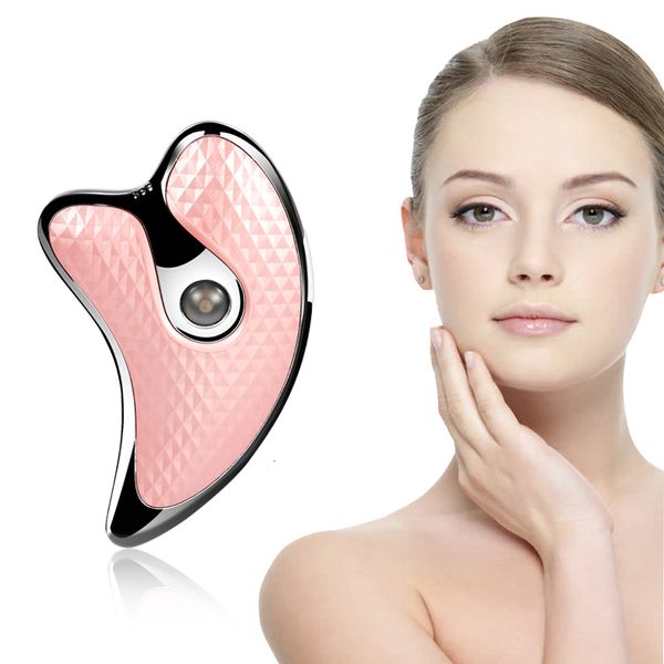 Massageador Facial Guasha Micro Corrente Vibração Elétrica Instrumento de Rejuvenescimento da Pele Máquina de Massagem Corporal Levantamento Emagrecimento 230612