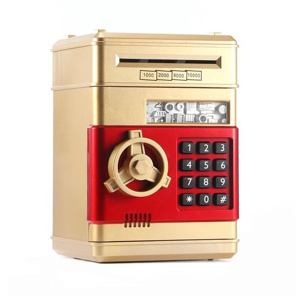 Dekoratif Nesneler Figürinler Elektronik Piggy Bank Güvenli Kutu Para Kutuları Çocuklar İçin Dijital Para Para Kazıklar Nakit Tasarruf Mevduat Mini ATM Machine Kid Noel Hediyeleri 230613