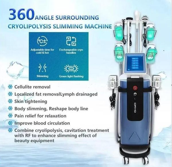 Efficace macchina dimagrante per crioterapia Perdita di peso 360 Body Contouring Cryolipolysis vuoto ad ultrasuoni lipo perdita di peso laser macchina di bellezza per il congelamento del grasso DHL