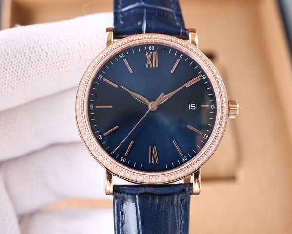 Série de estilo formal, relógio masculino, movimento 8215 importado, pulseira de couro italiano para proporcionar ao usuário uma excelente experiência de uso, alta qualidade AAA, tamanho 40 mm