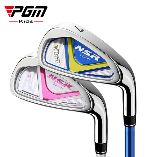 Club Shafts PGM Golf Kids Club Asta da allenamento per principianti Ragazzi e ragazze No. 7 Testa in lega di ferro Mazza in carbonio ultraleggera Mano destra Mazza da golf 230612