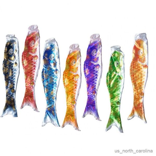 Decorações de jardim 60cm Carpa Spray Biruta Serpentina Peixe Bandeira Koinobori Kite Fish Colorido Biruta Carpa Vento Bandeira Bandeira 100cm R230613