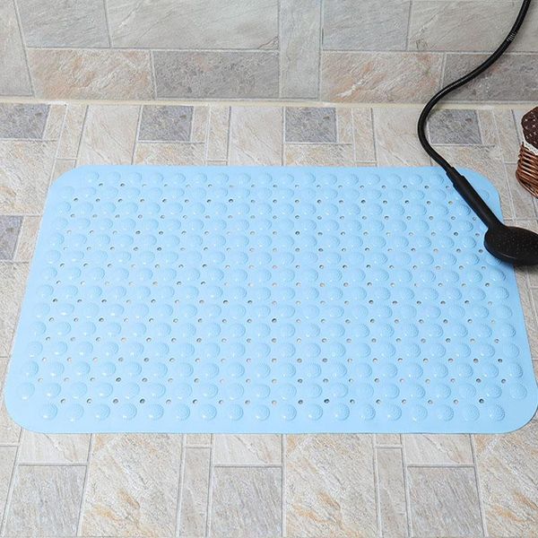 Paspaslar 1 PC Dikdörtgen PVC Antiskid Banyo Paspaslar Yumuşak Duş Banyo Masaj Mat Eşleme Kupası Slip Küvet Halı Büyük Boyut