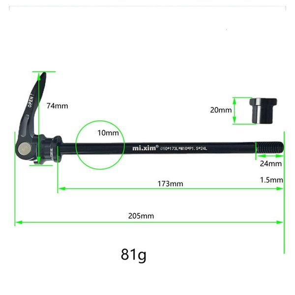 Fiets Groepsets 1x 135x10 MM Fiets Spies As Release Voor Achter Wiel Hub Thru Adapter Accessoires componenten 230612