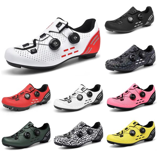 2023 Bisiklet Ayakkabı Erkekler Siyah Kırmızı Koyu Yeşil Beyaz Sarı Pembe Erkek Eğitimler Açık Spor Spor ayakkabıları