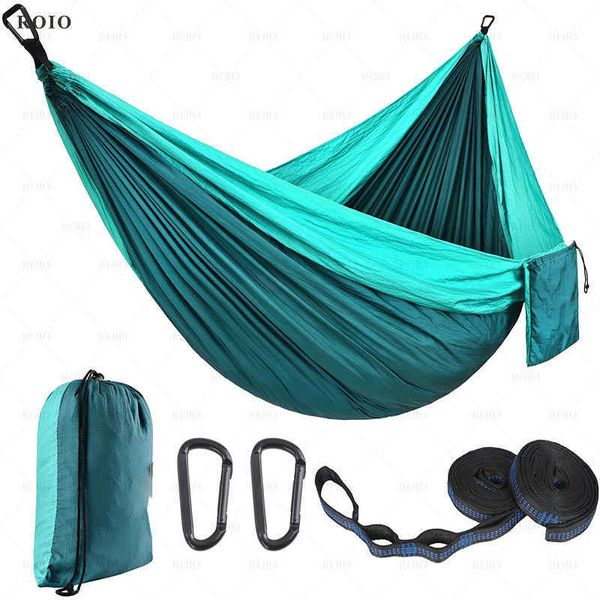 Hängematten Outdoor Hängematte Einzel Doppel Camping Indoor Garten Schaukel Reise Hängen Schlafen Bett Sport Camping Hängematte