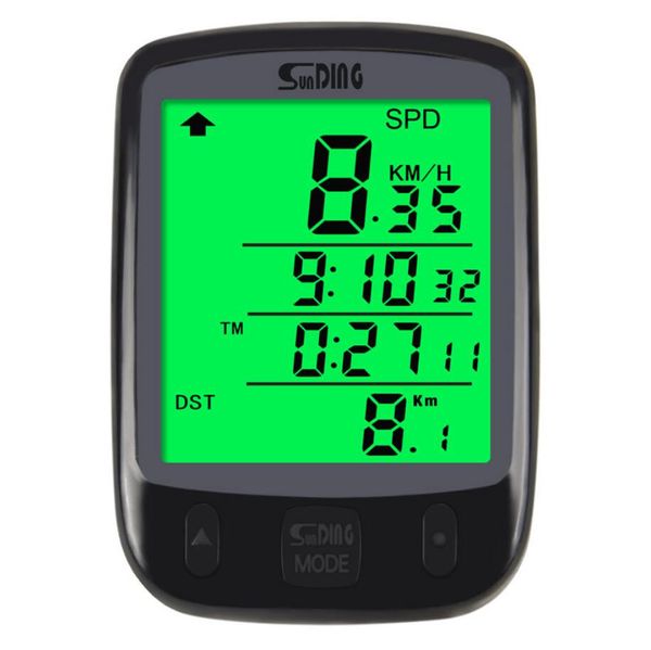 Computadores de bicicleta de montanha à prova de chuva Speedômetro de bicicleta Odômetro com fio A tela LED de relógio de bicicleta pode medir relógios com presente de caixa
