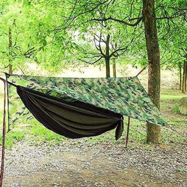 Hammocks açık hava net hamak çadırı su geçirmez gölgelik tente seti hızlı açık hamak taşınabilir pop-up