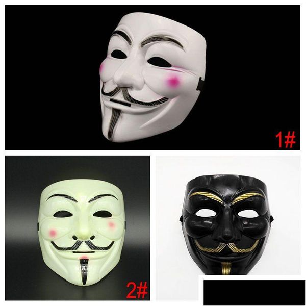 Maschere per feste Halloween Adts Costume Maschera per Vendetta Fancy Dress Adt Accessorio Cosplay Bh3976 Drop Delivery Home Garden Festive Suppl Dhtcb