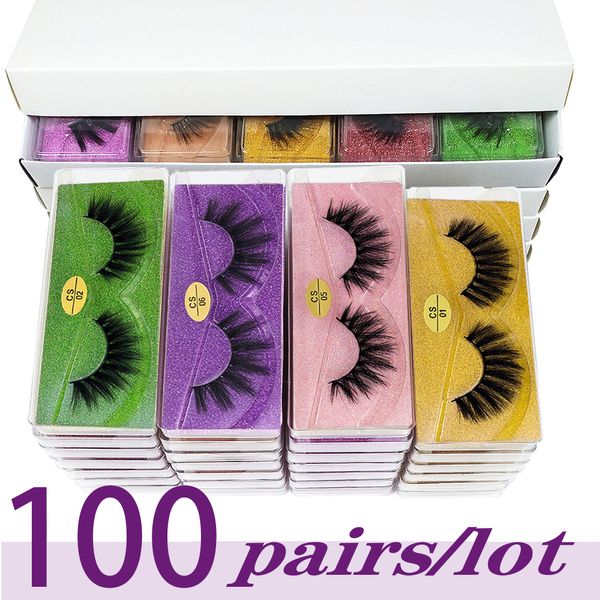 Strumenti per il trucco Ciglia Bulk all'ingrosso 10203050100 Accoppiamenti Ciglia di visone 3d Ciglia finte naturali Ciglia finte spesse Trucco Fluffy False Lash 230612