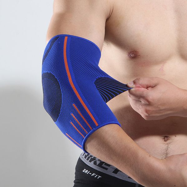 Joelheiras para cotovelo 1 peça bandagem esportiva respirável basquete vôlei fitness academia braço ajustável manga segurança 230613