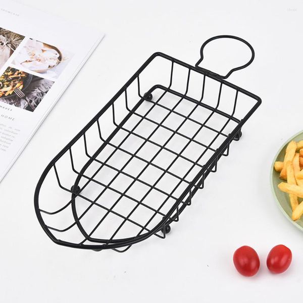 Set di stoviglie Cestino per snack per barche Cestini per utensili da cucina Patatine fritte Vassoio per pane Pratico contenitore per frutta Decorazioni in metallo