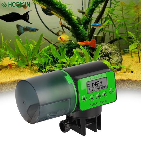 Alimentatore LCD Digital Display digitale regolabile pesce automatico Aquarium 2 in 1 timer manuale e intelligente da 200 ml per tank di pesce alimentare