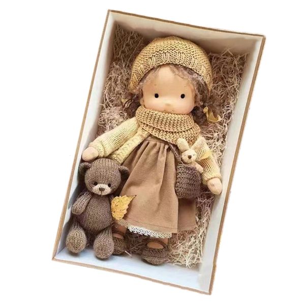 Bonecas de pelúcia 12 bonecas de pelúcia feitas à mão, primeiro brinquedo de carinho macio para crianças pequenas, bebês, polegadas, pano 230613