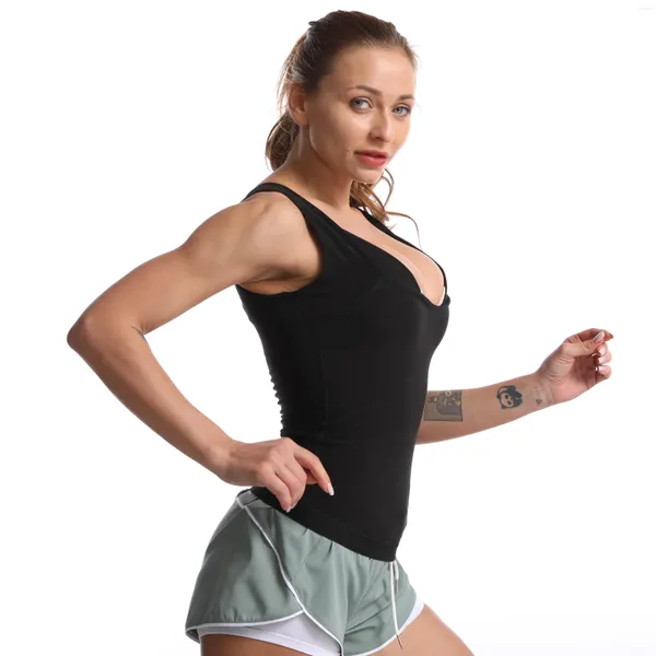 Intimo modellante da donna Gilet da sauna per il sudore Allenamento in palestra Canotte Body Shaper Vita dimagrante Allenatore Corsetto Fitness Intimo modellante Cinturino da modellare