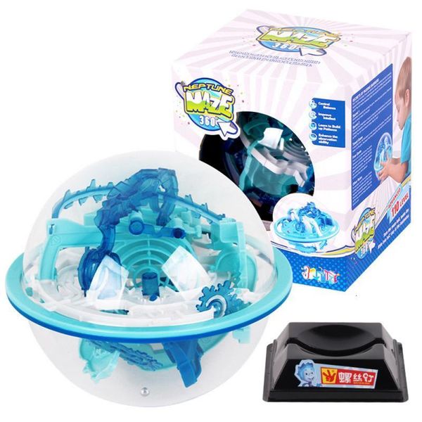 Tappetini da gioco 3D Puzzle Magic Maze Ball 110 Level Perp Magical Intellect Marble Gioco IQ Balance Giocattoli educativi per bambini 230613