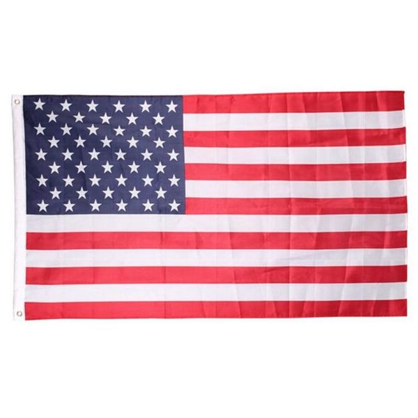 Banner Bandiere 90X150Cm Usa Bandiera Americana Giardino Ufficio 3X5 Ft Stelle Di Alta Qualità Strisce Poliestere Robusto Dbc Drop Delivery Home Fest Dhjsb