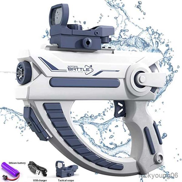 Sand Play Water Fun Space Electric Gun Toy Full Automatic Large-Capacity Portable Kids Outdoor Swimming Pool Outdoor Toys Beach Summer R230613