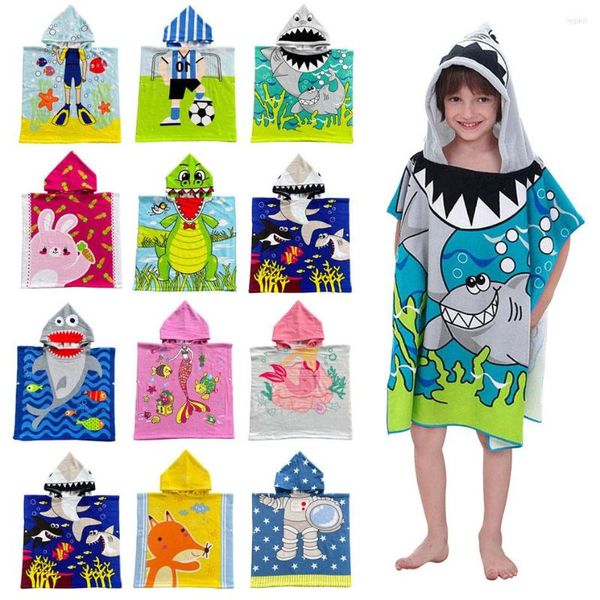 Havlu Kids Banyo Cape Hızlı Kuru Kapüşonlu Batonlu Mikrofiber Kurutma Plajı Fastdry Banyo Saçları Çocuk Robesi Ev Tekstil Bahçesi