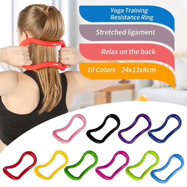 Yoga Kreise Kreis Ring Pilates Workout Fitness Training Widerstand Unterstützung Werkzeug Kalb Home 230612